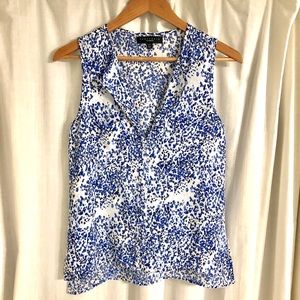 Sanctuary Sleeveless Blue White High Low Top Sz XS